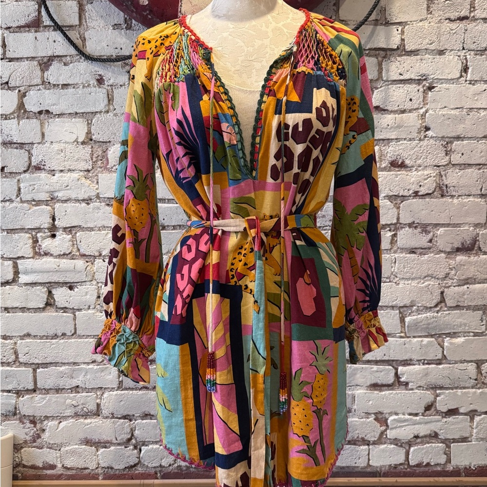 FARM Rio Tropical Patchwork Tunic XS - Picture 6 of 6